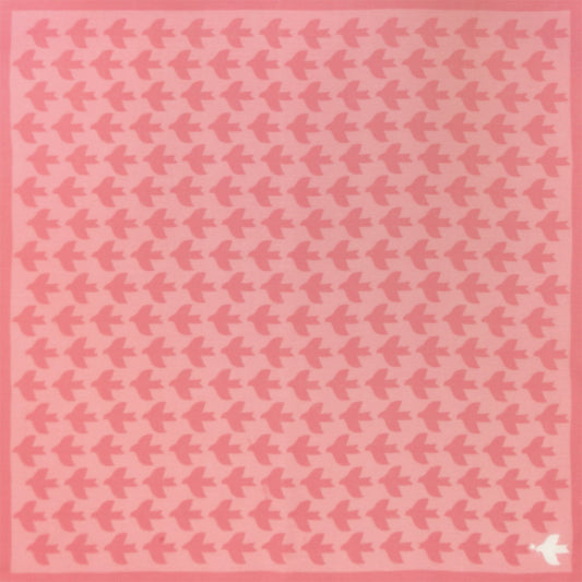 和の色 はんかち 鳥 紅梅色