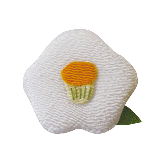 和心 ちりめんマグネット 椿 白