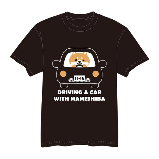 豆柴×ドライブ Tシャツ 車