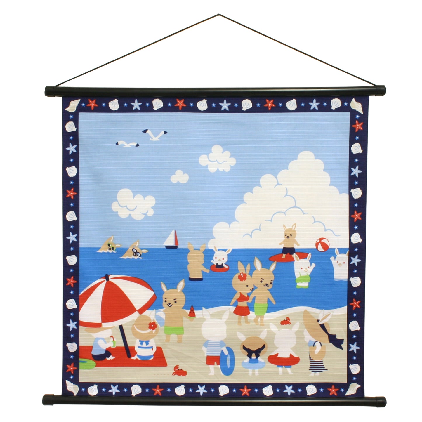 四季彩布 タペストリー 海水浴