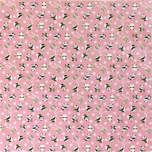和布日和 小風呂敷 手まりパンダ ピンク