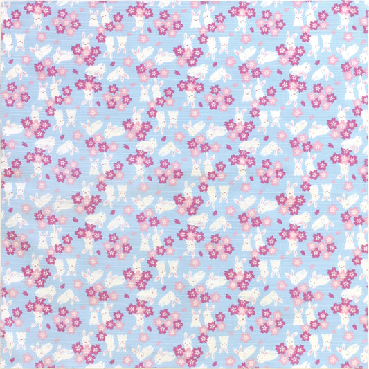 和布日和 小風呂敷 兎おとぎ桜 水色
