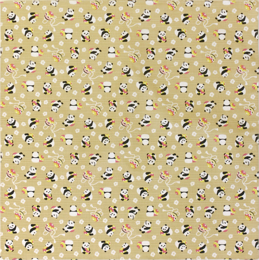 和布日和 小風呂敷 手まりパンダ ベージュ