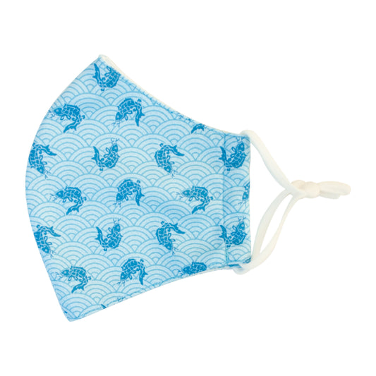 和心 ひんやりマスク 大人用 青海波×鯉