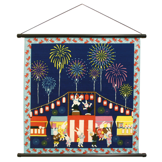 四季彩布 タペストリー 夏祭り