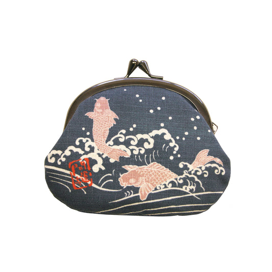 開運亭 縁起3.3寸小銭入れ 夫婦鯉