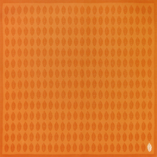 和の色 はんかち 葉っぱ 橙色