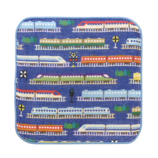 和心 手のひらサイズのタオルはんかち でんしゃ