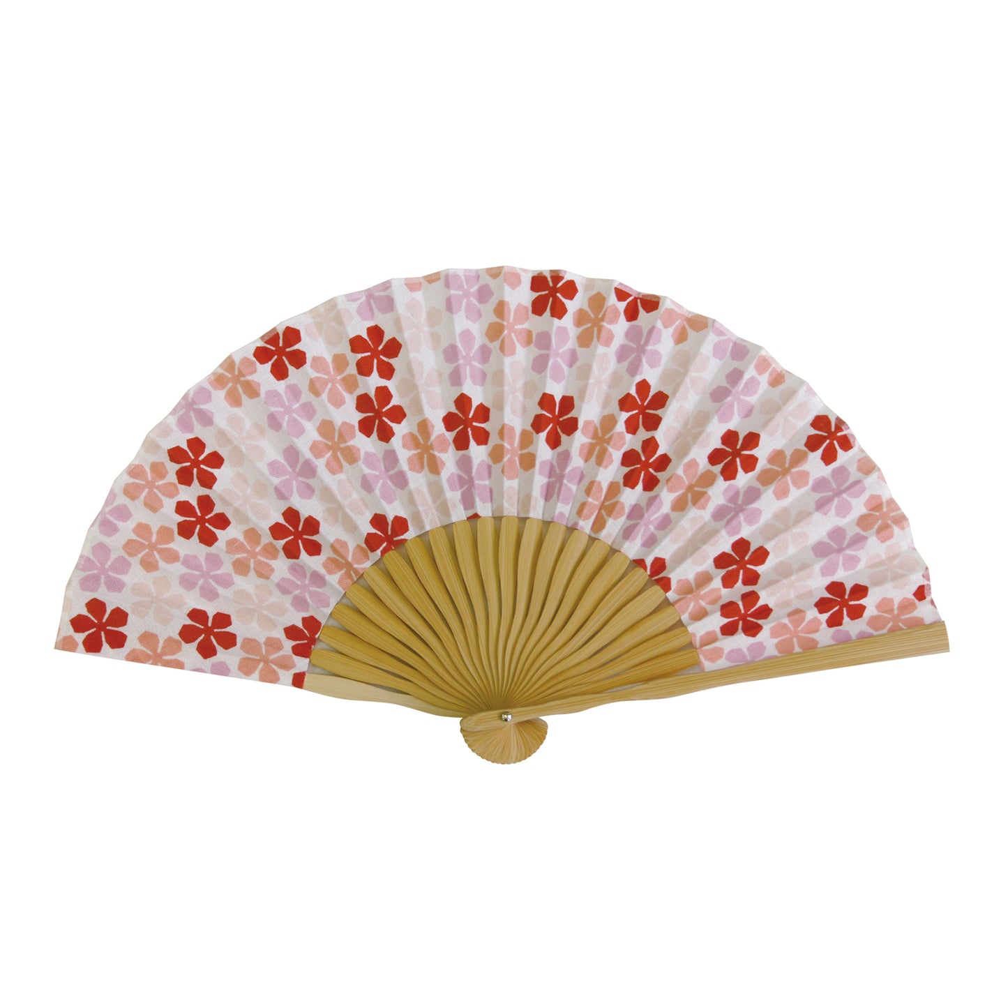 五色帆布堂 地長扇子 花 ピンク