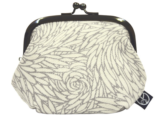 五色帆布堂 和柄シリーズ がま口(3.5寸) ねじり菊