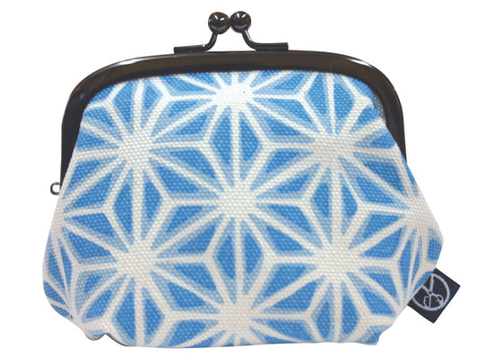 五色帆布堂 和柄シリーズ がま口(3.5寸) 麻の葉