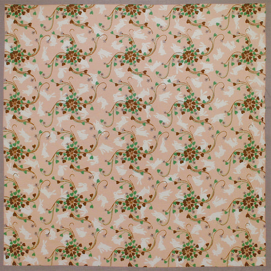 やさしいがーぜのあぶらとりはんかち こばな兎 ピンク