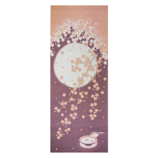 四季彩布　手ぬぐい　月と桜（4月）