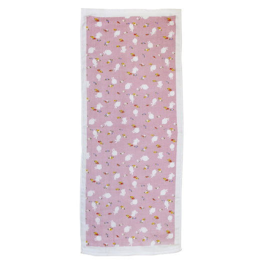 和心 てぬぐいたおる うさぎ ピンク