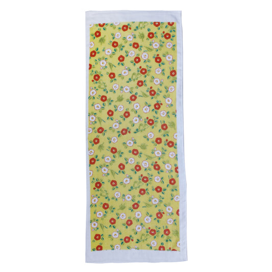 和心 てぬぐいたおる 椿 黄