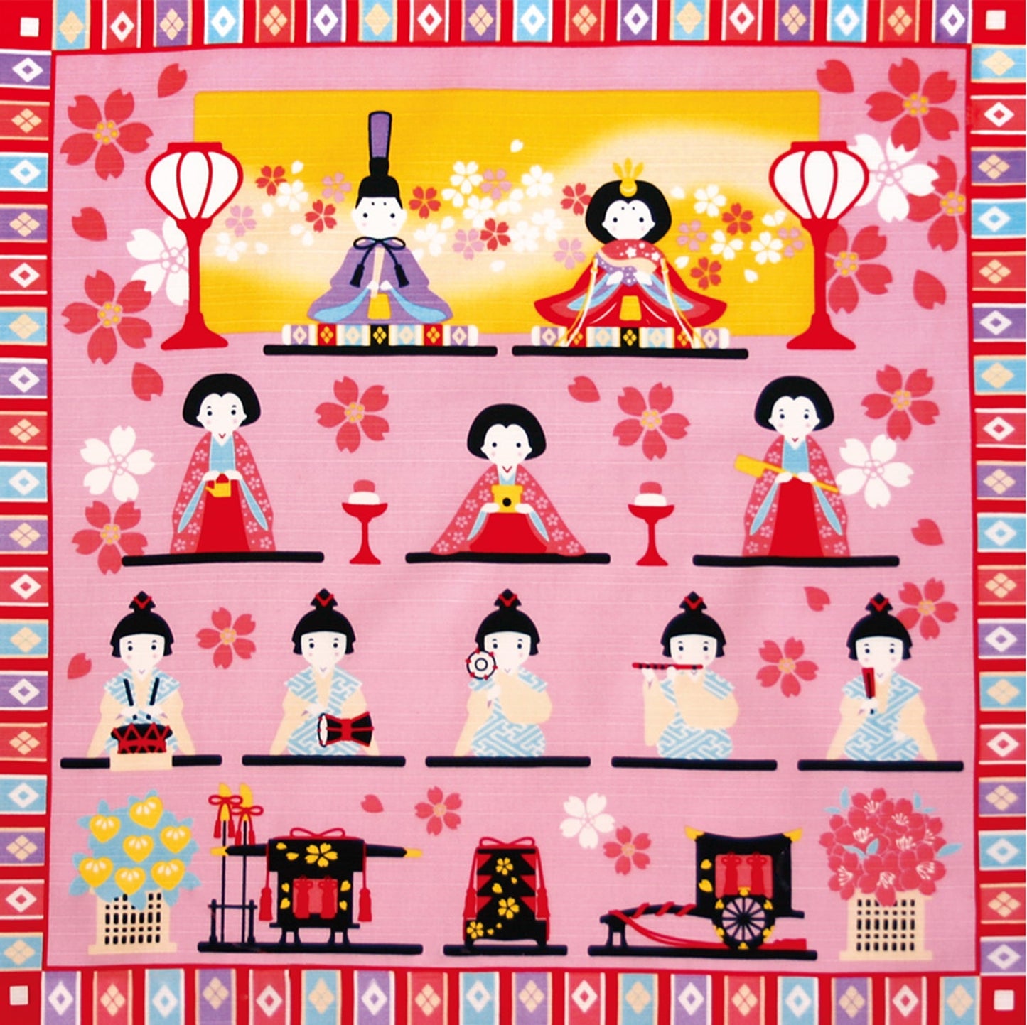 四季彩布 小風呂敷 ひな飾り(3月)