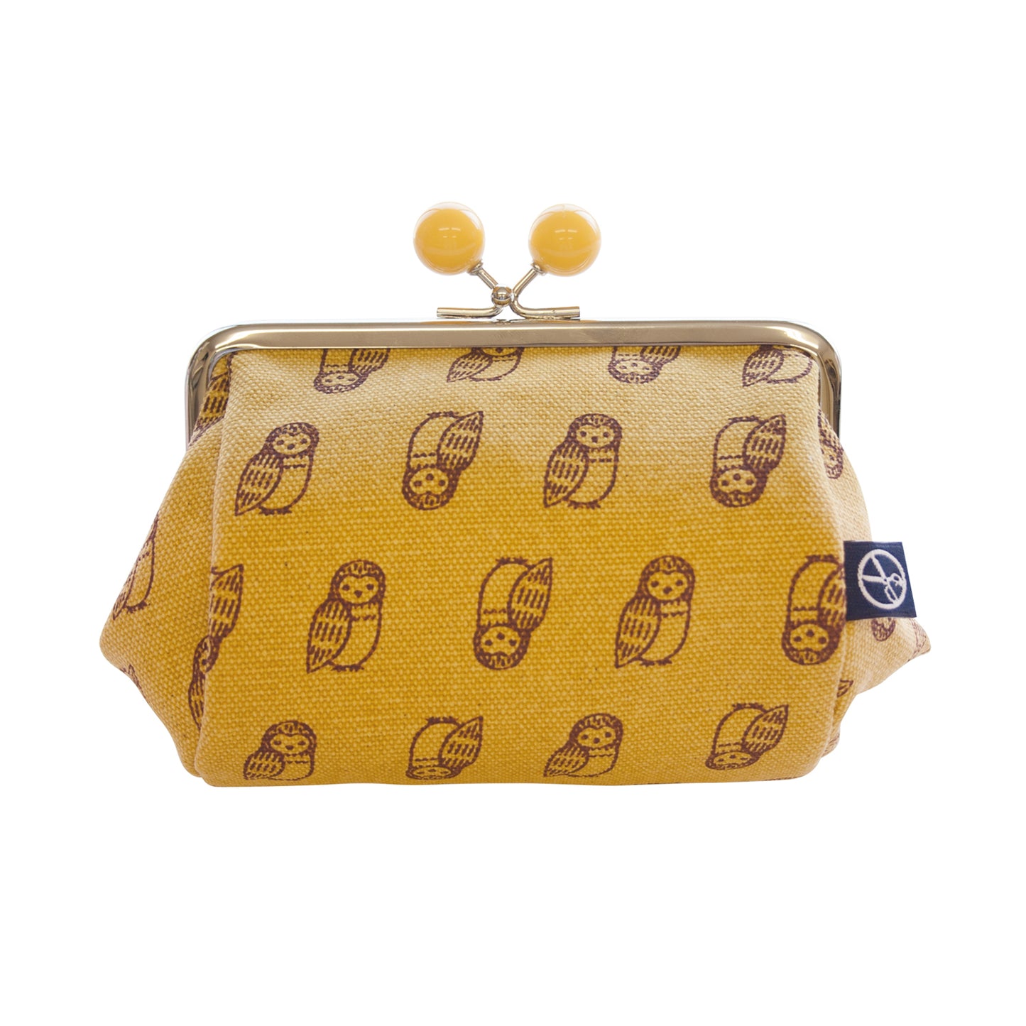 五色帆布堂 動物シリーズ 口金たわらポーチ フクロウ