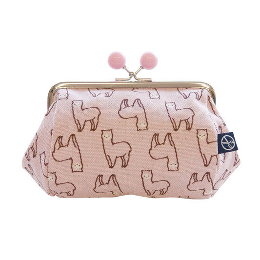 五色帆布堂 動物シリーズ 口金たわらポーチ アルパカ