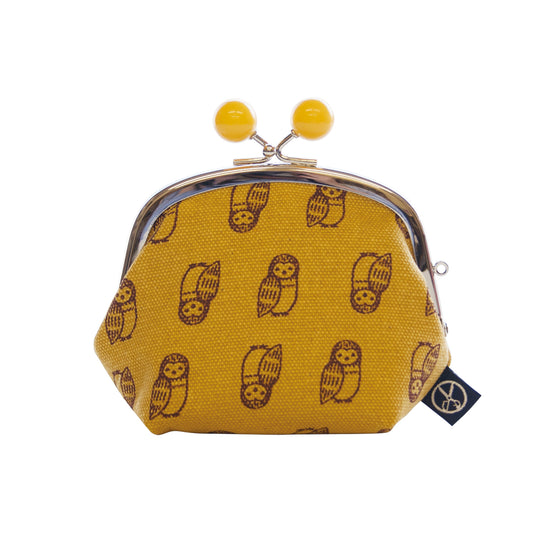 五色帆布堂 動物シリーズ 3.5寸がま口 フクロウ