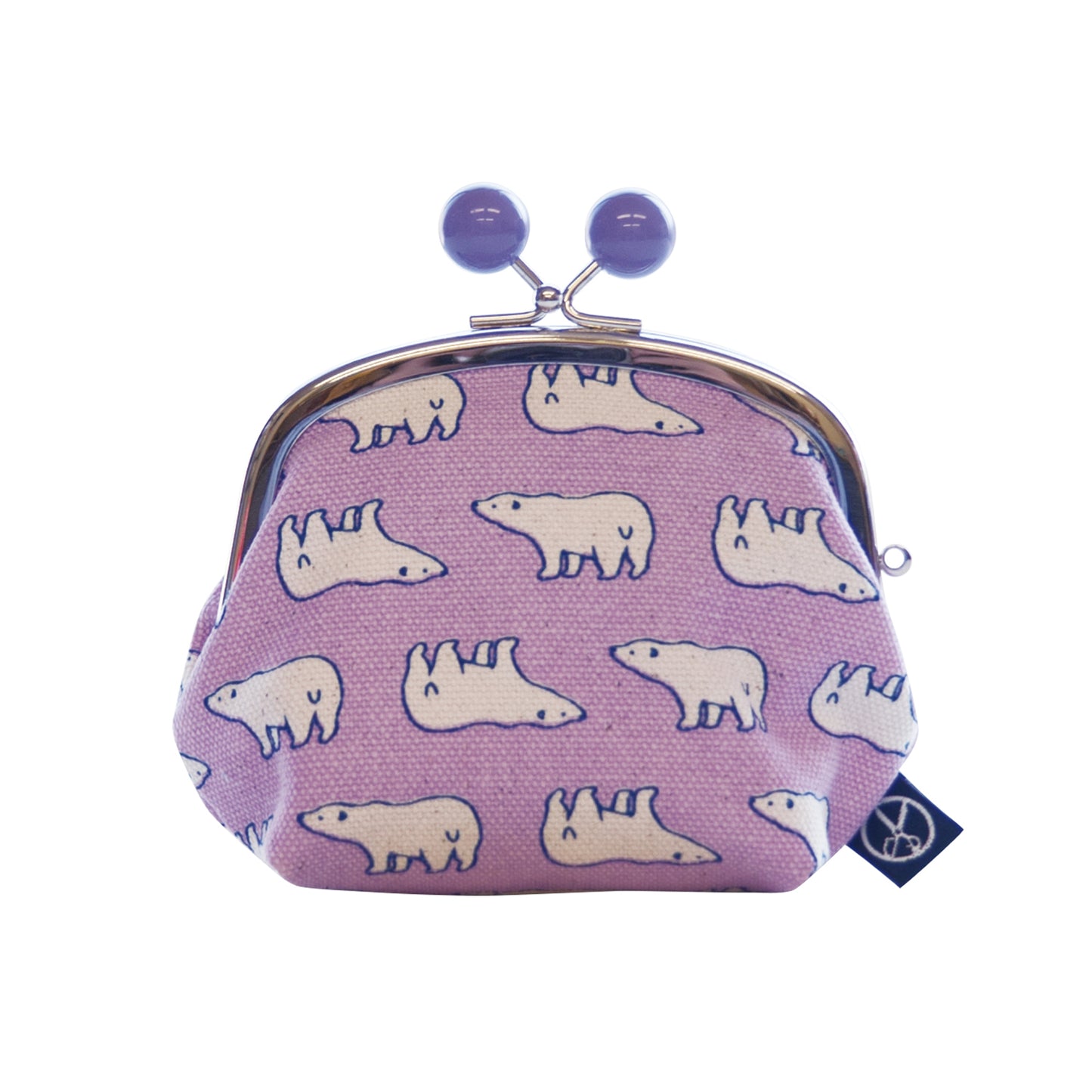 五色帆布堂 動物シリーズ 3.5寸がま口 シロクマ