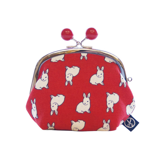 五色帆布堂 動物シリーズ 3.5寸がま口 ウサギ