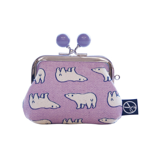 五色帆布堂 動物シリーズ 2.5角小銭入れ シロクマ