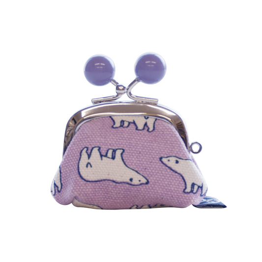 五色帆布堂 動物シリーズ 1.7寸ミニがま口 シロクマ