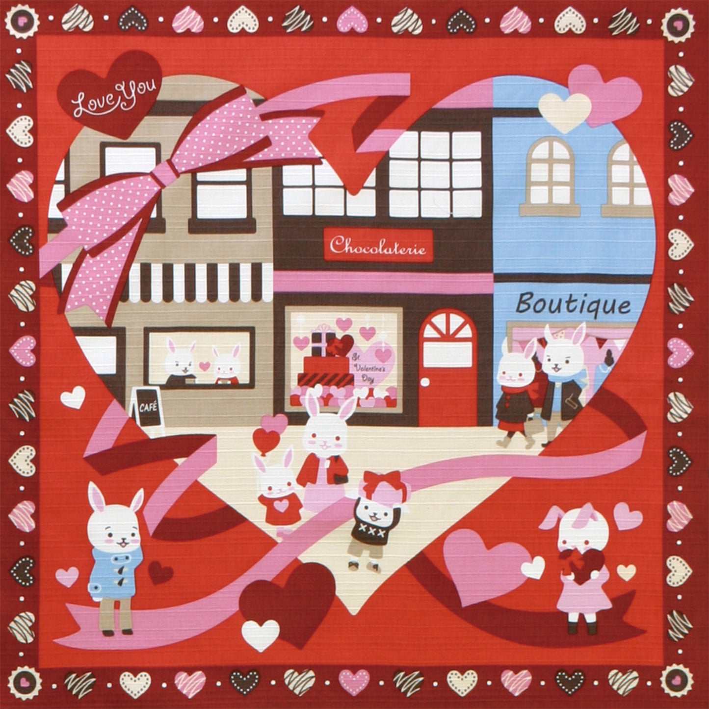 四季彩布 小風呂敷 バレンタイン(2月)