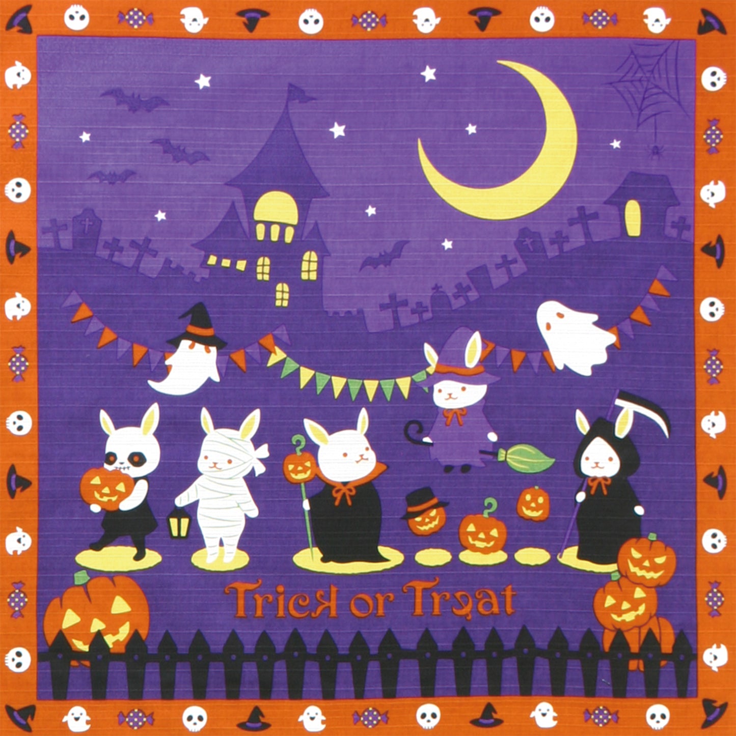 四季彩布 小風呂敷 トリックオアトリート(10月)