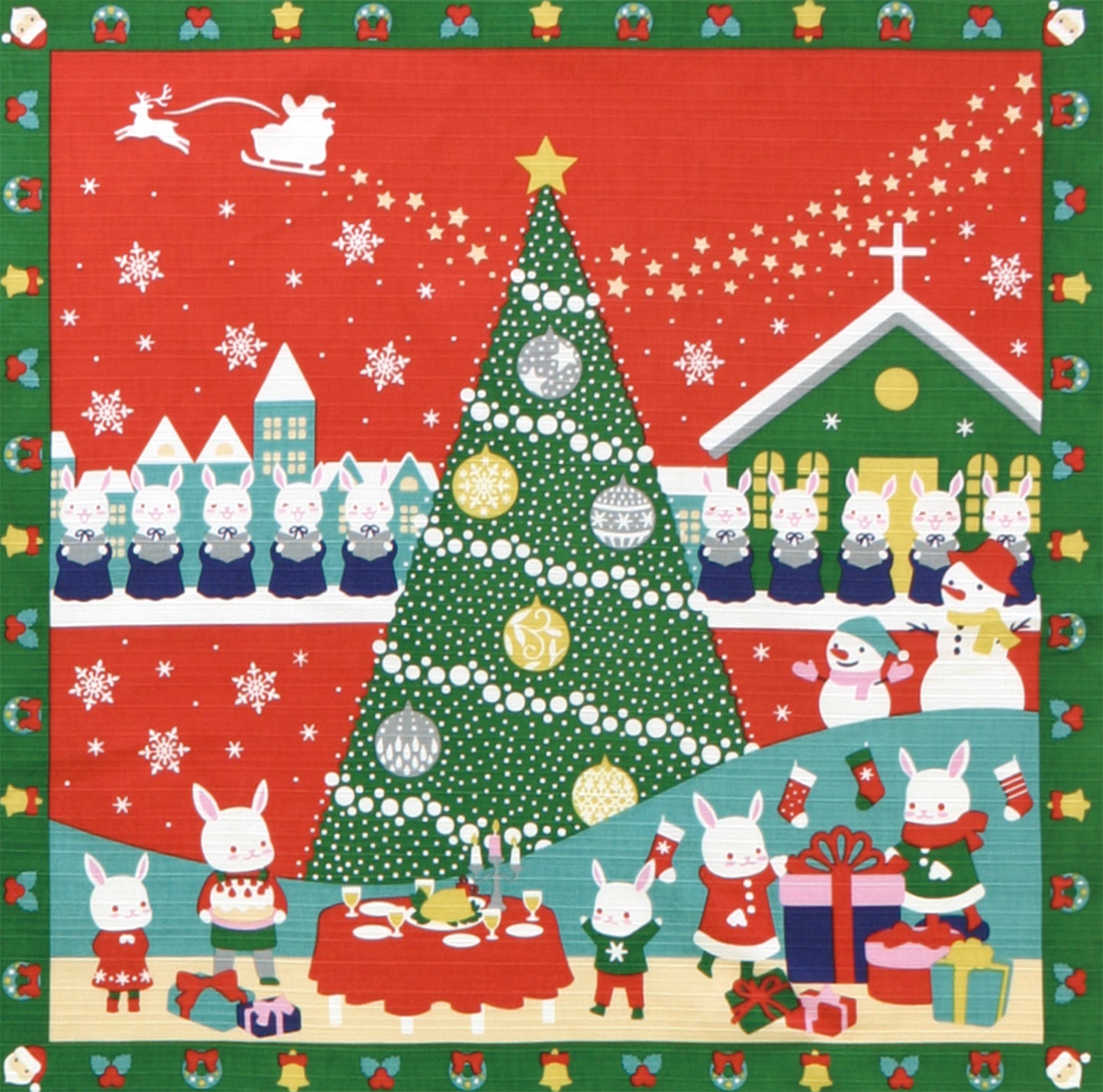 四季彩布 小風呂敷 クリスマスナイト(12月)
