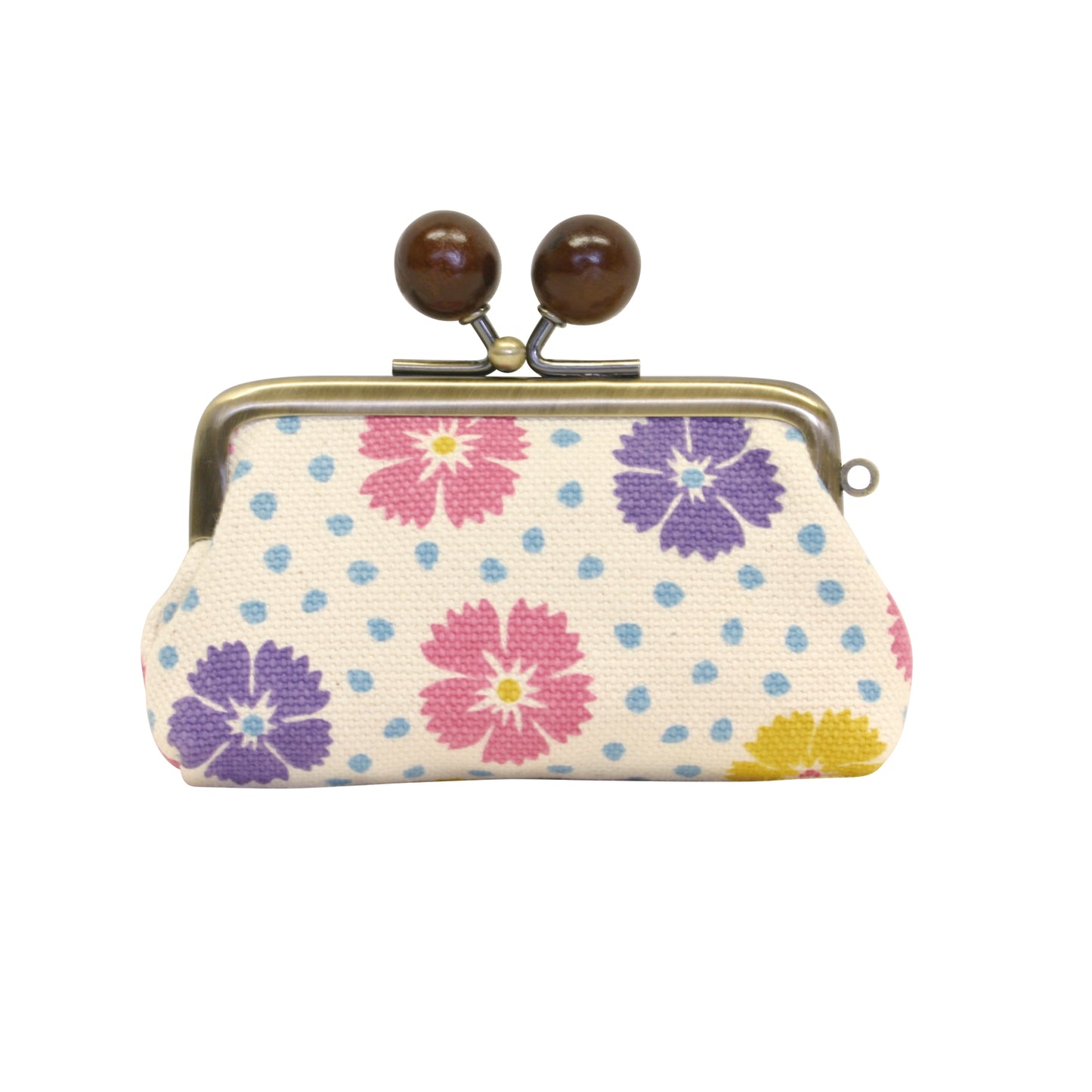 五色帆布堂 和の花シリーズ 2.8寸印鑑小銭入れ 淡彩撫子
