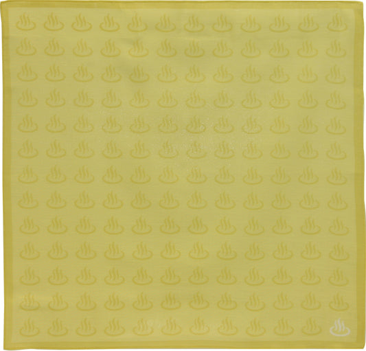 温泉 ガーゼはんかち 湯の花色