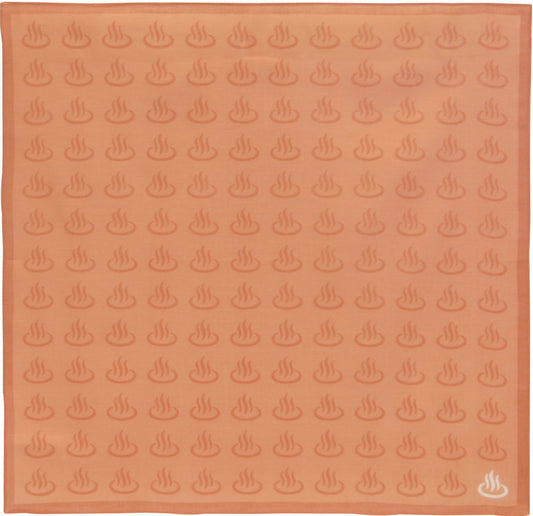 温泉 ガーゼはんかち 金泉朱