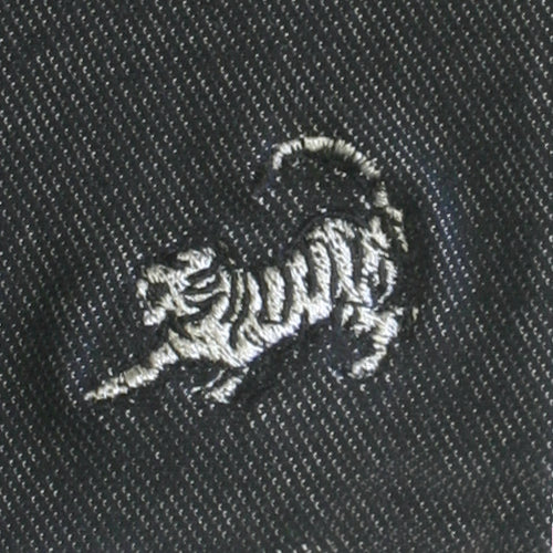 和心 デニム刺繍マスク 大人用 虎