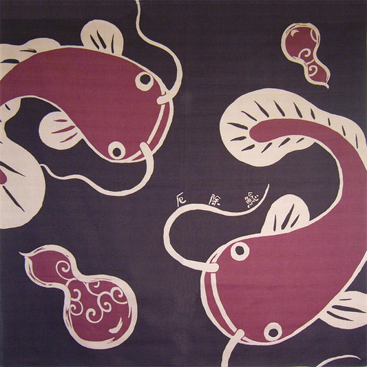 開運亭 縁起風呂敷 厄除け鯰