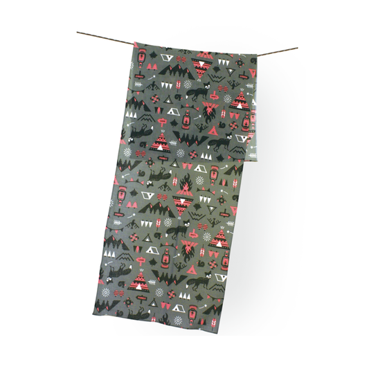 ANDRIAS アウトドア専用手ぬぐい キャンプ グレー