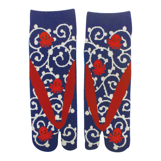 和心 足袋ソックス スニーカー丈 メンズ 蛸唐草