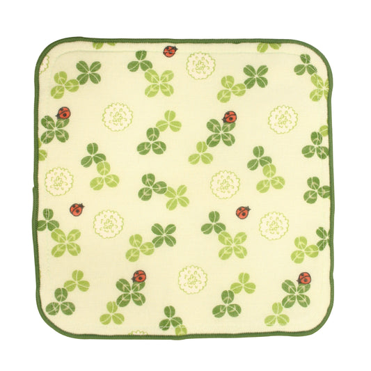 和心 手のひらサイズのタオルはんかち クローバー