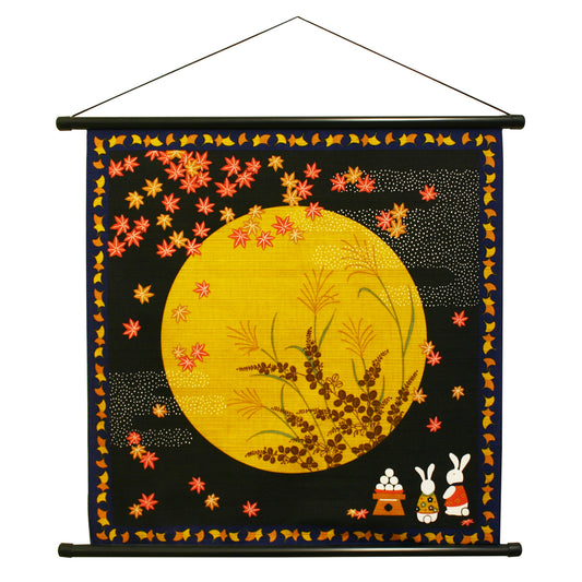 四季彩布 タペストリー 月見