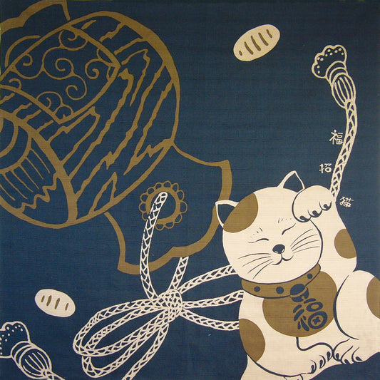 開運亭 縁起風呂敷 福招き猫