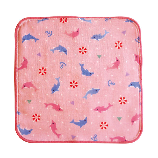 和心 手のひらサイズのタオルはんかち いるか