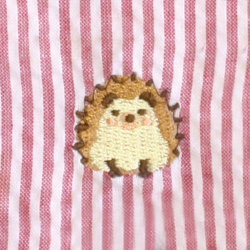 和心 ストライプ刺繍マスク 大人用 はりねずみ