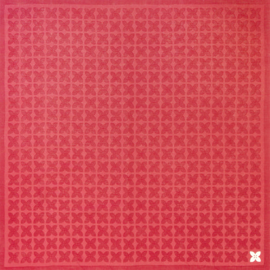 和の色 はんかち 花々 茜色