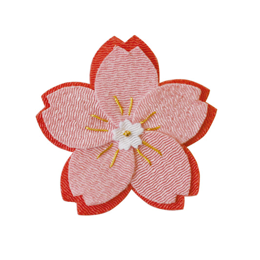 和心 ちりめんマグネット さくら ピンク