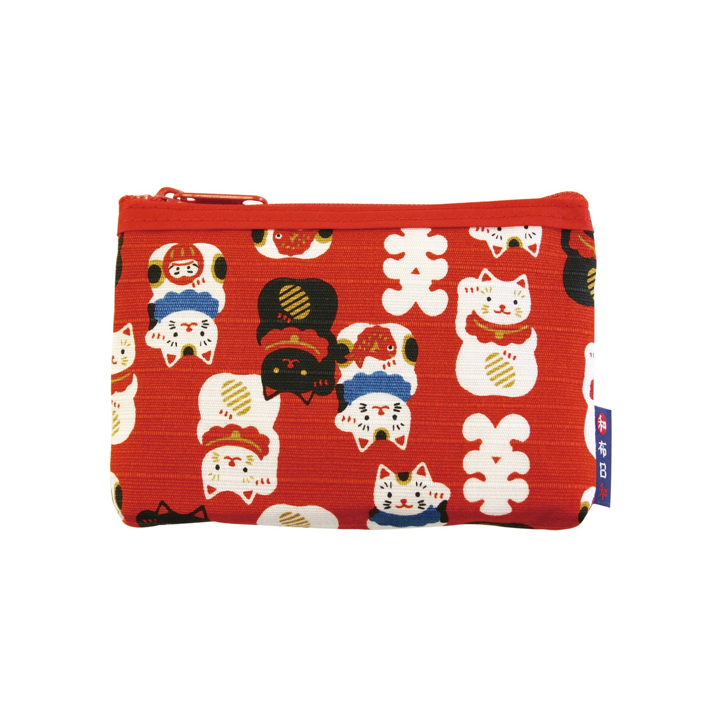 和布日和 F付カードケース 招き猫 赤