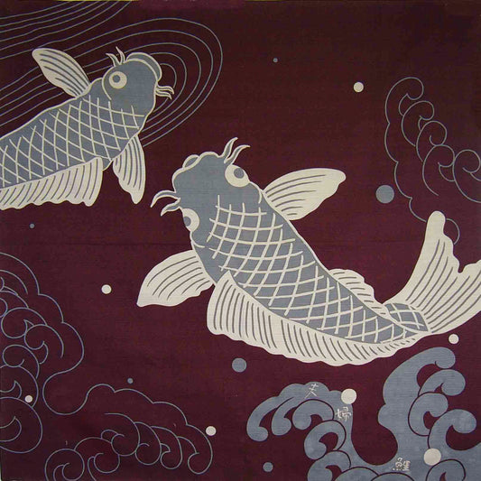 開運亭 縁起風呂敷 夫婦鯉