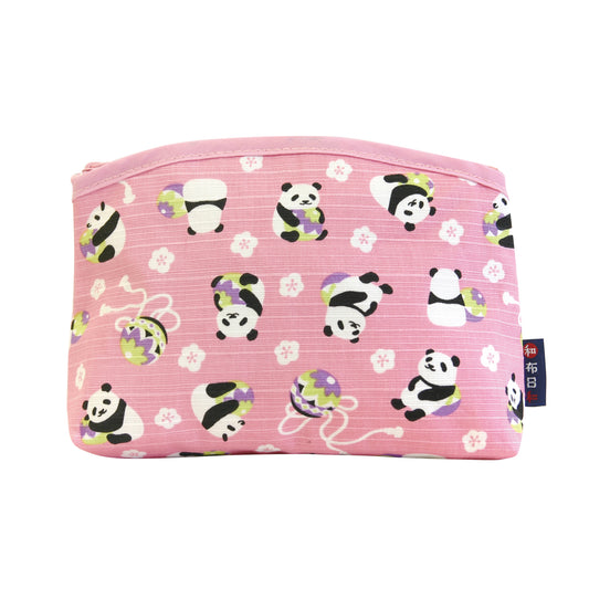和布日和 底ハギポーチ 手まりパンダ ピンク