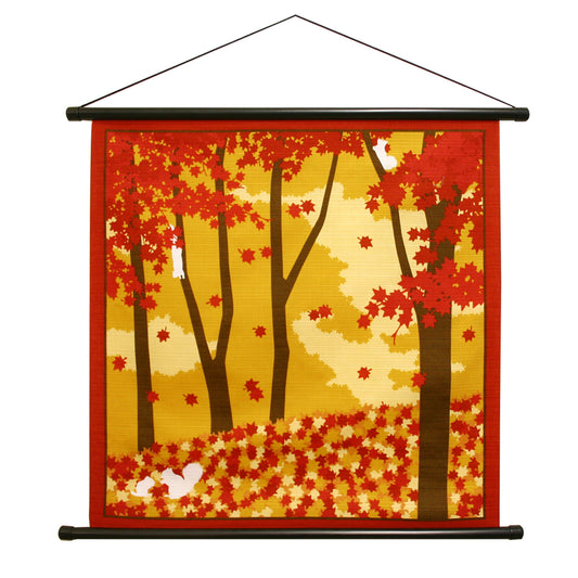 花景色 タペストリー 紅葉