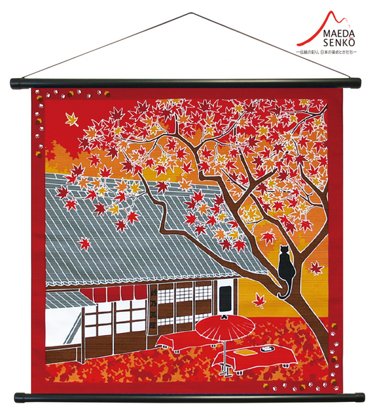 たまのお散歩 タペストリー 紅葉