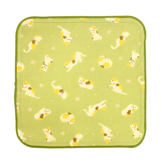 和心 手のひらサイズのタオルはんかち ねこ